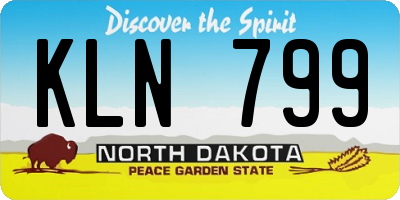 ND license plate KLN799