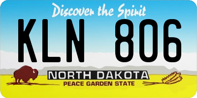 ND license plate KLN806