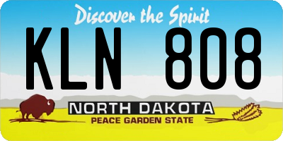 ND license plate KLN808