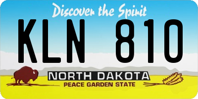 ND license plate KLN810