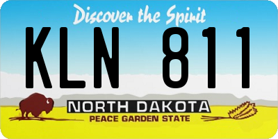ND license plate KLN811