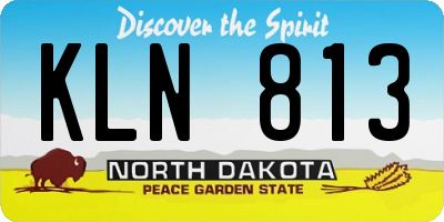 ND license plate KLN813