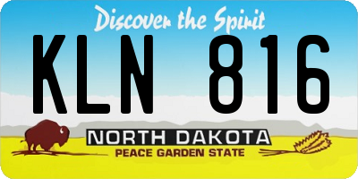 ND license plate KLN816