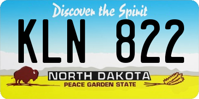 ND license plate KLN822