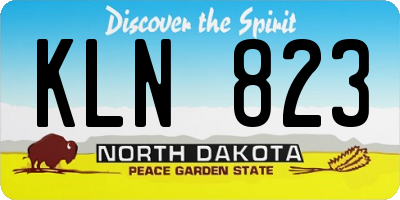 ND license plate KLN823