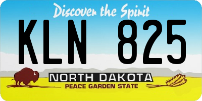 ND license plate KLN825