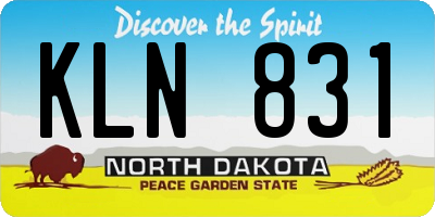 ND license plate KLN831