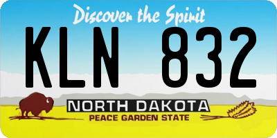 ND license plate KLN832