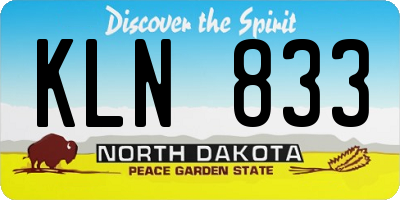ND license plate KLN833