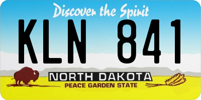 ND license plate KLN841