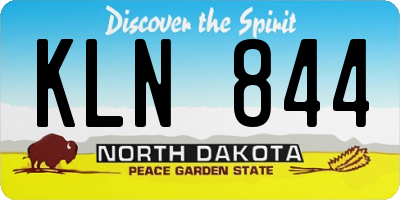 ND license plate KLN844