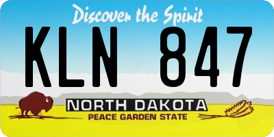 ND license plate KLN847