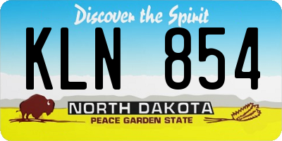 ND license plate KLN854