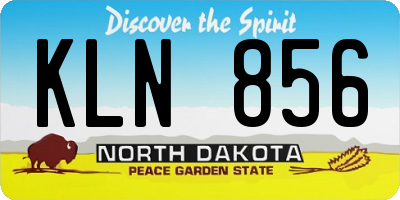 ND license plate KLN856