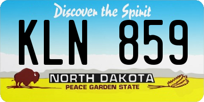 ND license plate KLN859