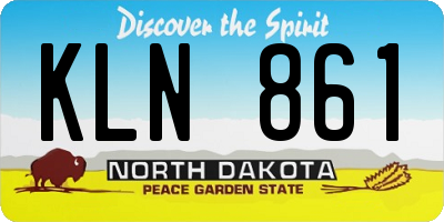ND license plate KLN861