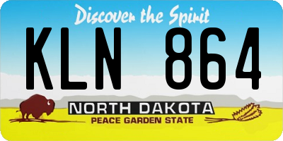 ND license plate KLN864