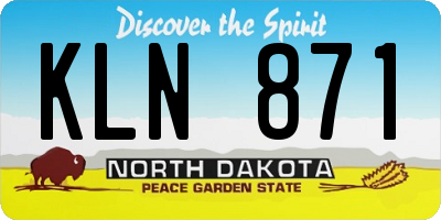 ND license plate KLN871