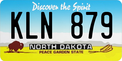 ND license plate KLN879