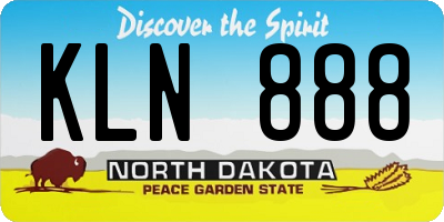 ND license plate KLN888
