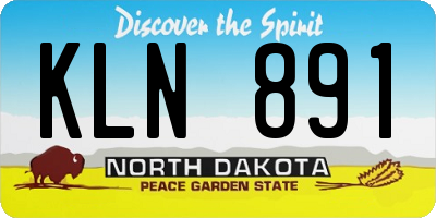 ND license plate KLN891