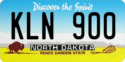 ND license plate KLN900