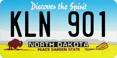 ND license plate KLN901