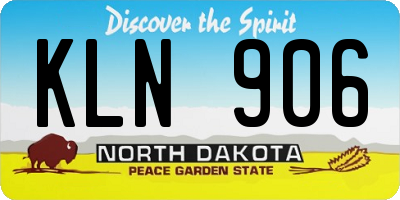 ND license plate KLN906