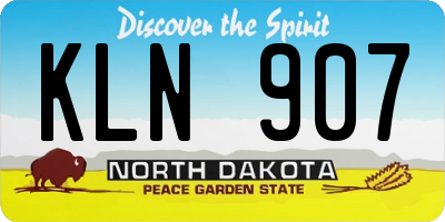 ND license plate KLN907
