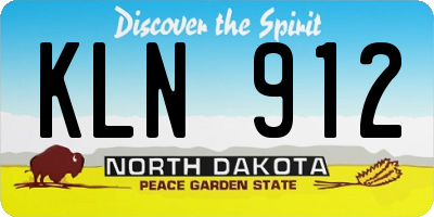 ND license plate KLN912