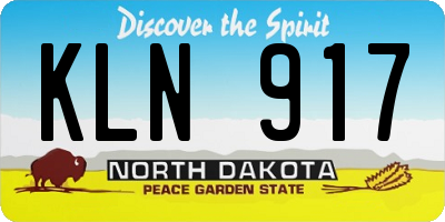ND license plate KLN917