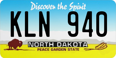 ND license plate KLN940