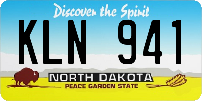 ND license plate KLN941