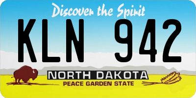 ND license plate KLN942