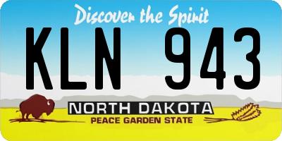 ND license plate KLN943