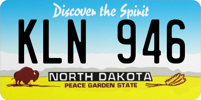 ND license plate KLN946