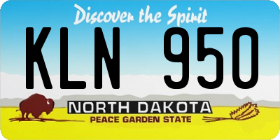 ND license plate KLN950