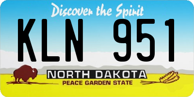 ND license plate KLN951
