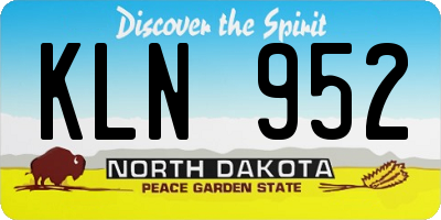 ND license plate KLN952