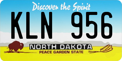ND license plate KLN956
