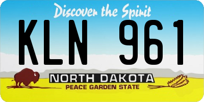 ND license plate KLN961