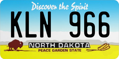 ND license plate KLN966