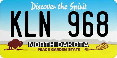 ND license plate KLN968