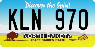 ND license plate KLN970