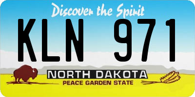 ND license plate KLN971