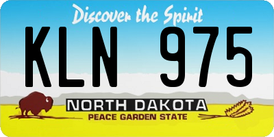 ND license plate KLN975