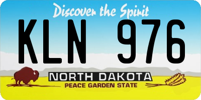 ND license plate KLN976