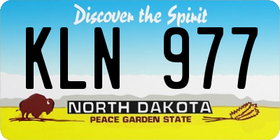 ND license plate KLN977
