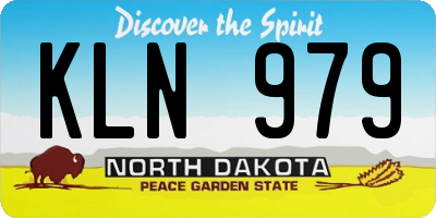 ND license plate KLN979