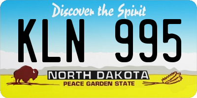 ND license plate KLN995